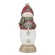 thumbnail image 1 of Toystoory Estatuilla de muñeco de nieve de Navidad, adorno brillante interesante para el hogar, artesanías de vacaciones, decoración de Rojo, 1 of 6
