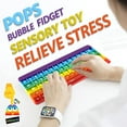 thumbnail image 2 of Push Pop Bubble Fidget Sensory S Push It Pop Fidget S Rainbow Keyboard Shape,Pop Silicone Popper Anxiety Stress Reliever Relief Autism Materials Game Gift For Kids Come With Special Keychain(Rainbow), 2 of 7