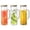 Bamboo lid, variant on 3 Sets Glpitcher With Lid 50 Oz / 1500 Ml Water Carafe Handles Hot Cold Beverjar Jug (lid)