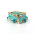 thumbnail image 1 of Xiao Hua Pulseras de cuentas apilables bohemias para hombres y mujeres, brazaletes de cuentas multicapa elásticos bohemios con dijes, joyería multicolor, azul, 1 of 5