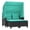 48.40" x 25.60" x 61.00", variant on Bowery Hill PE Rattan And Powder-Coated Steel Garden Sofa in Black