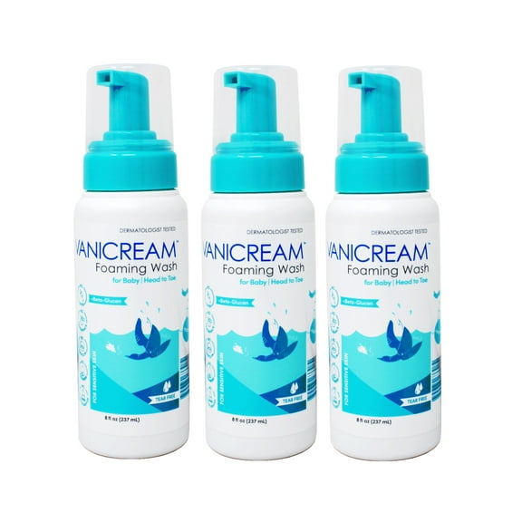 3 Pack - Vanicream Foaming Wash for Baby - 8oz - Formulated Without Common Irritants for Those with Sensitive Skin