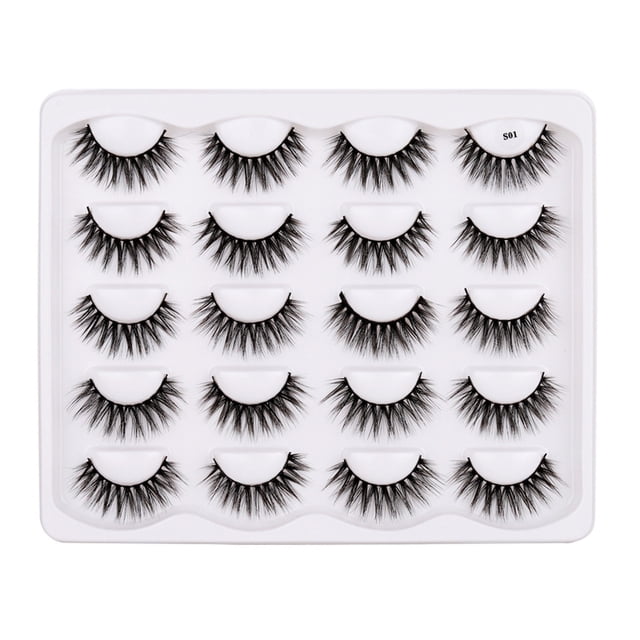 Xihbxyly Pestañas Postizas Naturales, Lujosas y Gruesas, Suaves, de Imitación de Visón, Fáciles de Aplicar y Personalizar, Perfectas para Fiestas y Bodas, Ideales para Amantes Del Maquillaje, Incluye