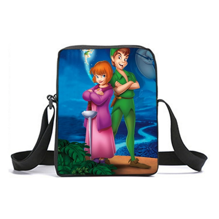 Peter Pan Casual School Bags Creative Painting Cute Pattern Travel Bag with Crossbody Bag and Pen Bag 62PCS for Boys and Girls for Dating and Travel Walmart