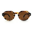 thumbnail image 5 of Round Keyhole Bridge Vintage Horn Rim Dagger and Shield Logo Sunglasses Tortoise - Brown, 5 of 8