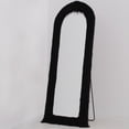 thumbnail image 2 of Melodieux 24"x 63" Arched Full Length Mirror with Stand Black Fur Framed Full Body Floor Mirror, 2 of 7