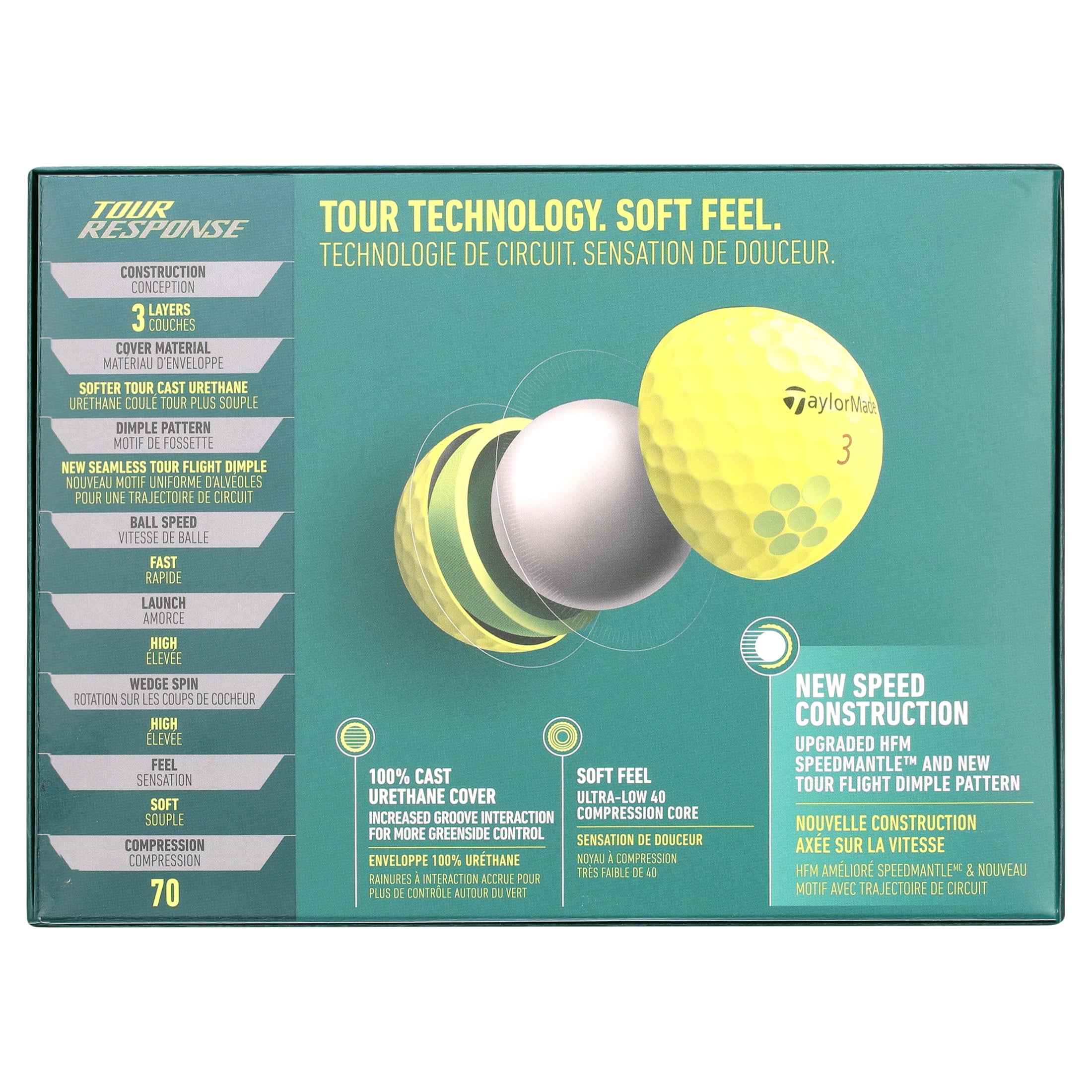 TaylorMade Tour Response Golf Balls Yellow