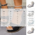 thumbnail image 3 of CYMMPU Women's Fish Mouth Open Toe Wedge Sandals, Glitter Ankle Strap Platform Shoes, Comfort Casual Summer Beach Slip On Dress Sandals Black 41, 3 of 9