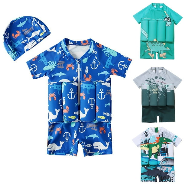 URMAGIC Kids Boys Floatation Swimsuit with Adjustable Buoyancy Baby