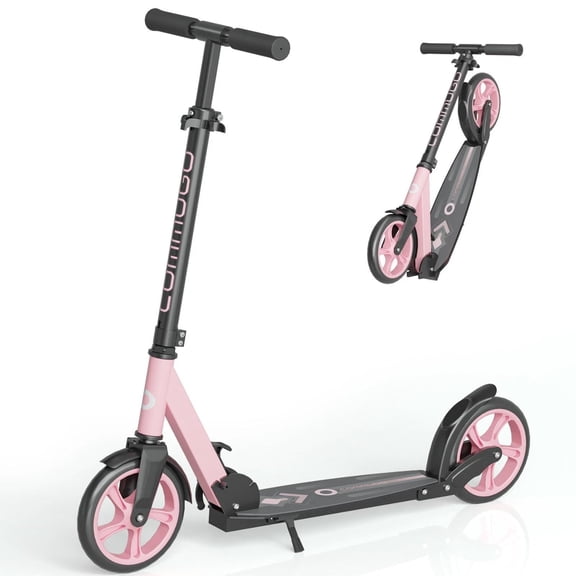 Commugo Kick Scooter adjustable for Ages 6 Kid Teen Adult Foldable LightWeight