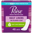 thumbnail image 2 of Poise Daily Incontinence Panty Liners, 2 Drop Very Light Absorbency, Regular, 48 Count of Pantiliners, Packaging May Vary, 2 of 2