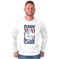 thumbnail image 3 of Street Fighter Vega Rage Cage USA Men's Long Sleeve Tee T Shirt Brisco Brands X, 3 of 6