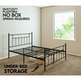 thumbnail image 5 of Golden Gate Beds Victorian Style Metal Platform Bed Frame with Antique Wrought Iron-Art Headboard and Footboard, Classic Cama Steel Mattress Foundation, No Box Spring Needed, Full Size, Black Finish, 5 of 7