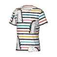 thumbnail image 5 of Vsdgher Cartoon Dinosaurs Print Men's Dry Fit Mesh Athletic Shirts Moisture Wicking Tennis T-Shirt Tops, 5 of 9