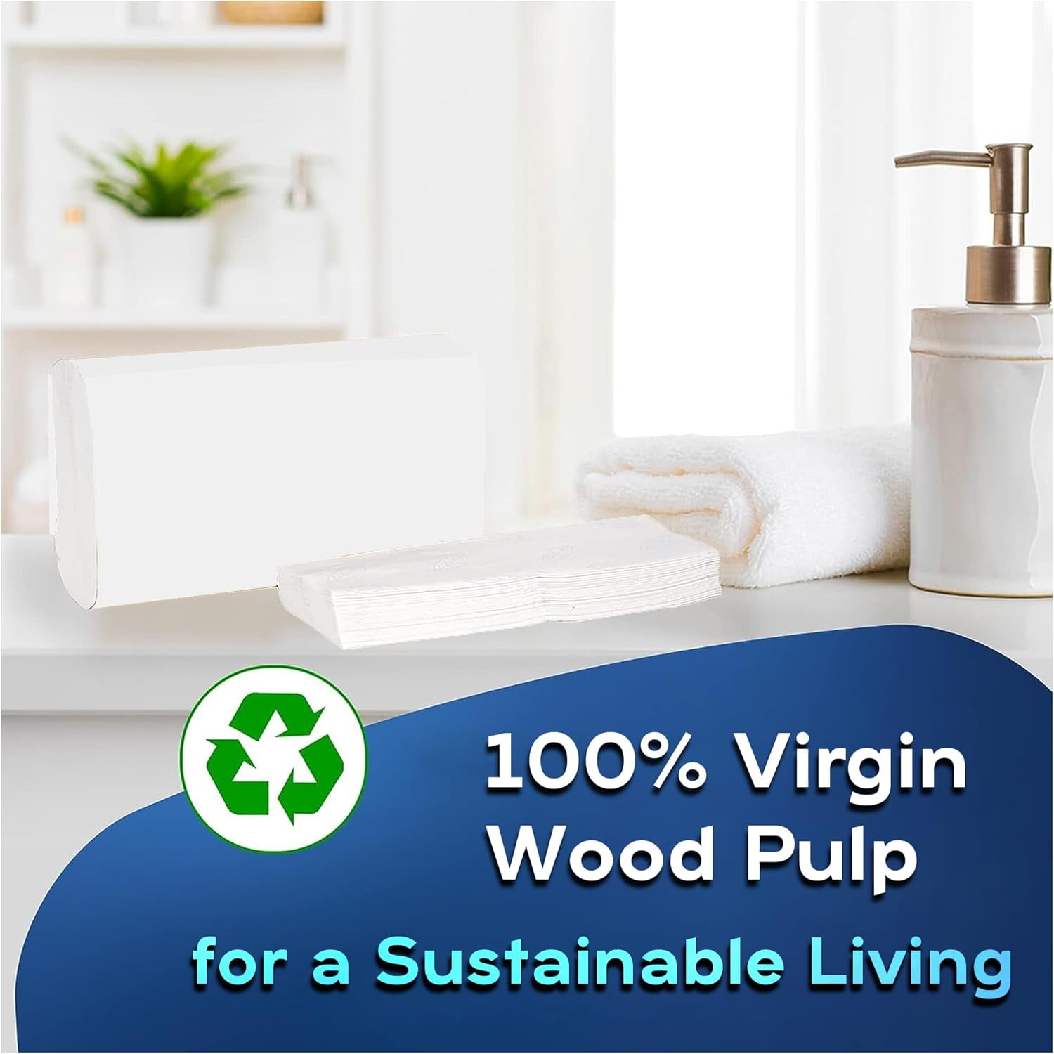 SoNeat Multifold Paper Towels, 3200 Sheets, 200 Count Per Pack Disposable Hand Towels for Bathroom, Commercial, Household, and Public Facilities, 100% Virgin Wood Pulp, 16 Packs