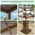 thumbnail image 5 of MELLCOM Gazebo 12x20 with Adjustable Polycarbonate Roofs, All Aluminum Frame Permanent Pergola for Patio, Outdoor Freestanding Shelter, Dark Brown, 5 of 9