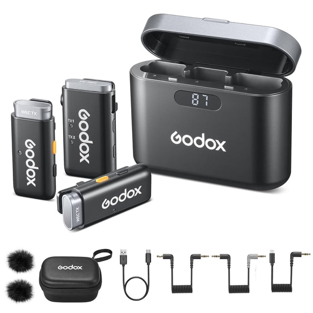 Micrófono Lavalier inalámbrico GODOX WEC Kit2 para iPhone