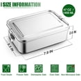 thumbnail image 5 of Vesteel Stainless Steel Bento Box, 47oz Lunch Box Metal Food Storage Container with Removable Dividers, Portable & Leak-Proof Meal Prep Container with 3 Compartment, 5 of 8