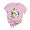 thumbnail image 2 of qelini Easter Shirt Womens Plus Size Crew Neck Short Sleeve Teen Bunny and Egg Print T-Shirt Casual Spring Tops, 2 of 5