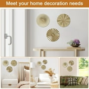 EUWBSSR 3Pcs Metal Plate Wall Decor Gold Disc Wall Art Modern Style Abstract Wall Decorations Gold Wall Art Hanging Sculptures for Living Room Bedroom