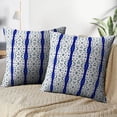 thumbnail image 3 of LALILO Throw Pillow Covers Kaleidoscope Ethnic With Blue Navy Cushion Cover 18" x 18", 3723 Pack, 3 of 6