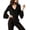 Black, variant on gbyLJF Women's Ruffle V Neck Chiffon Shirts Long Bell Sleeve Dressy Top Elegant Office Blouse Spring Fall Wear
