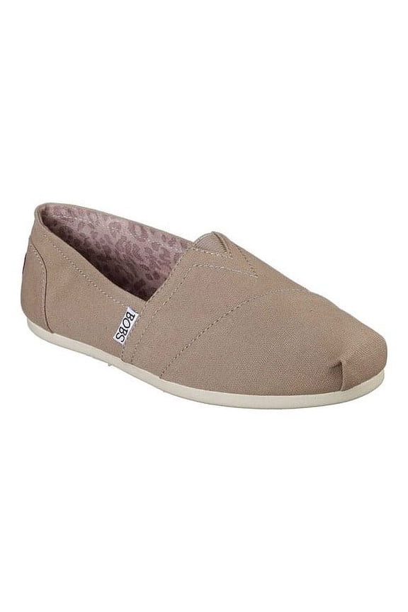 BOBs Plush Peace and Love Womens Slip on Shoes, Casual Comfort Canvas Sneakers