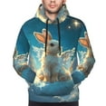 thumbnail image 3 of Zufioo Cute Angel Winged Rabbit Design Fleece Comfortable Hoodie for Mens,Sweatshirt for Men,Pullover Hooded Sweatshirt for Men -3X-Large, 3 of 5