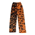 thumbnail image 5 of Trgacdwlo Women's Halloween Fleece Pajama Pants Funny Ghost Graphic Fuzzy Pj Pants for Women Fall Winter Warm Sleeping Pants Women, 5 of 7