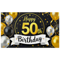 thumbnail image 6 of Glamorous Golden and Silver Themed 50th Birthday Banner Party Decoration Backdrop Photography Props for Birthday Party Celebrations Anniversary Events Photo Booths, 6 of 7