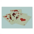 thumbnail image 2 of Alice in Wonderland Cutting Board, Crown Gambler Queen Hearts Royal Flush Face Magic Theme, Decorative Tempered Glass Cutting and Serving Board, Large Size, Brown Red and Ecru, by Ambesonne, 2 of 5