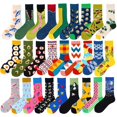 thumbnail image 2 of Calcetines de algodón peinado para hombre, medias con estampado divertido, Rana, hamburguesa loca, salmón, maíz, aguacate, pájaro, regalo de Navidad, novedad, 2 of 4