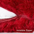 thumbnail image 2 of FairOnly 2-Pack Square Pillow Covers 20"x20" Fluffy Soft Soild Decorative Pillow Cushion Case for Bed Couch, Burgundy Red, 2 of 8