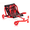 Red, variant on Ride-On Scooter, Zig-Zag Motion Powered Drifting Ride-On Toy, Swing Side-to-Side for Fun Riding, 132 lbs Load Capacity, Rides on Any Hard Surface for Indoor & Outdoor