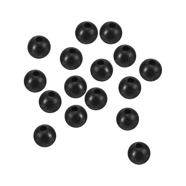 Unique Bargains Perles de Pêche Rondes en Plastique 5 mm Outil d'Attirail Noir 200 Pcs