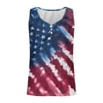 thumbnail image 4 of SELONE Sleeveless Blouses for Women Celebrate Patriotic Plus Size V Neck Button American Apparel Red White Blue Wear Clothes 4 of July Gifts Activewear S, 4 of 4
