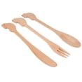 thumbnail image 2 of Juego de cubiertos de estilo japonés, mango largo, cuchara de madera, tenedor, cuchillo, utensilio de cocina, herramientas, 2 of 14
