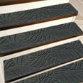thumbnail image 4 of FAMTKT Stair Treads for Wooden Steps Indoor, 30x8" Carpet Stair Treads for Wood Stairs, Stair Runners for Kids Elders and Pet, Absorbent Silent Staircase Carpet Adhesive Free Selfadhesive Stair Mat, 4 of 7