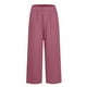 thumbnail image 3 of WILLBEST Pantalones Casuales para Mujer: Modernos Pantalones Rectos Holgados de Color Liso con Cintura Elástica y Bolsillos para Un Uso Diario Cómodo. Chica, 3 of 5