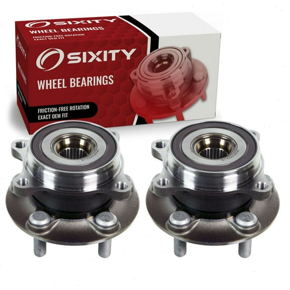 2 pc Sixity Front Wheel Bearing Hub Assembly compatible with Toyota Prius Plug-In 2012-2015