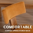 thumbnail image 4 of Juego de 4 Sillas de Comedor RIVOVA Tapizadas en Terciopelo con Patas de Madera, 4 of 7