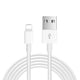 thumbnail image 1 of Cable de Carga Lightning USB 1m Blanco, Compatible con iPhone 5/5S/SE/6/6P/6S/6SP/7/7P/8/8P/X y iPad, Alta Eficiencia y Transferencia de Datos Rápida, Diseño Elegante con Conectores Dorados y, 1 of 7