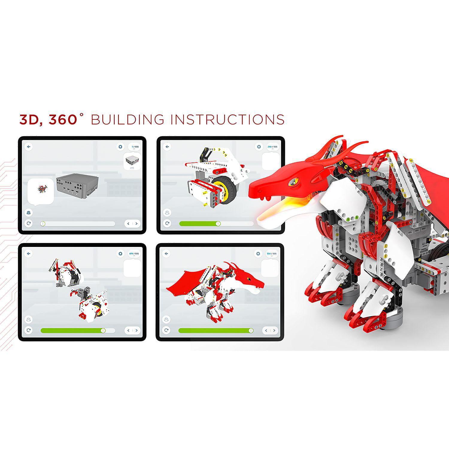 UBTECH JIMU Robot Mythical Series Red Building Kit JRA0601 for sale online 
