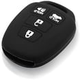thumbnail image 4 of Key Fob Cover Compatible with Toyota Camry Corolla RAV4 Prius C Highlander 2012-2020 4 Button Keychain Case Holder Protector,Black 3 Buttons, 4 of 7