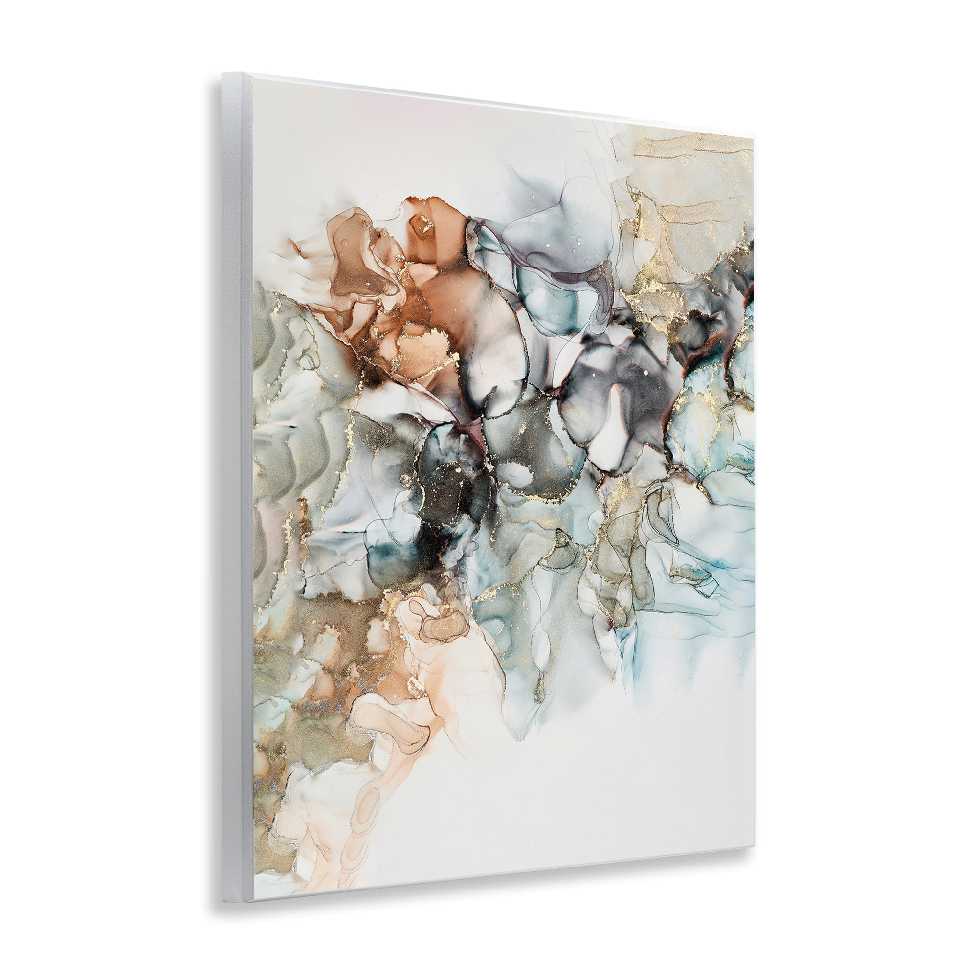 Stupell Industries Fluid Abstract Glam Detail Abstract Painting Unframed Art Print Wall Art, 11 x 14