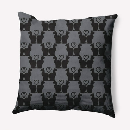 Simply Daisy 16" x 16" Cat Clowder Decorative Throw Pillow, Steel Gray