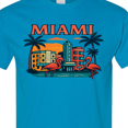 thumbnail image 4 of Inktastic Miami Vintage Flamingo Sunset Art T-Shirt, 4 of 5