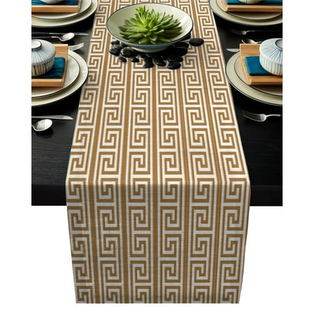 

5Size Zigzag Retro Decoration Ethnic Table Runner Linen Cotton Table Flag Modern Party Wedding Decor Dinning Table Runners -72x13 inches