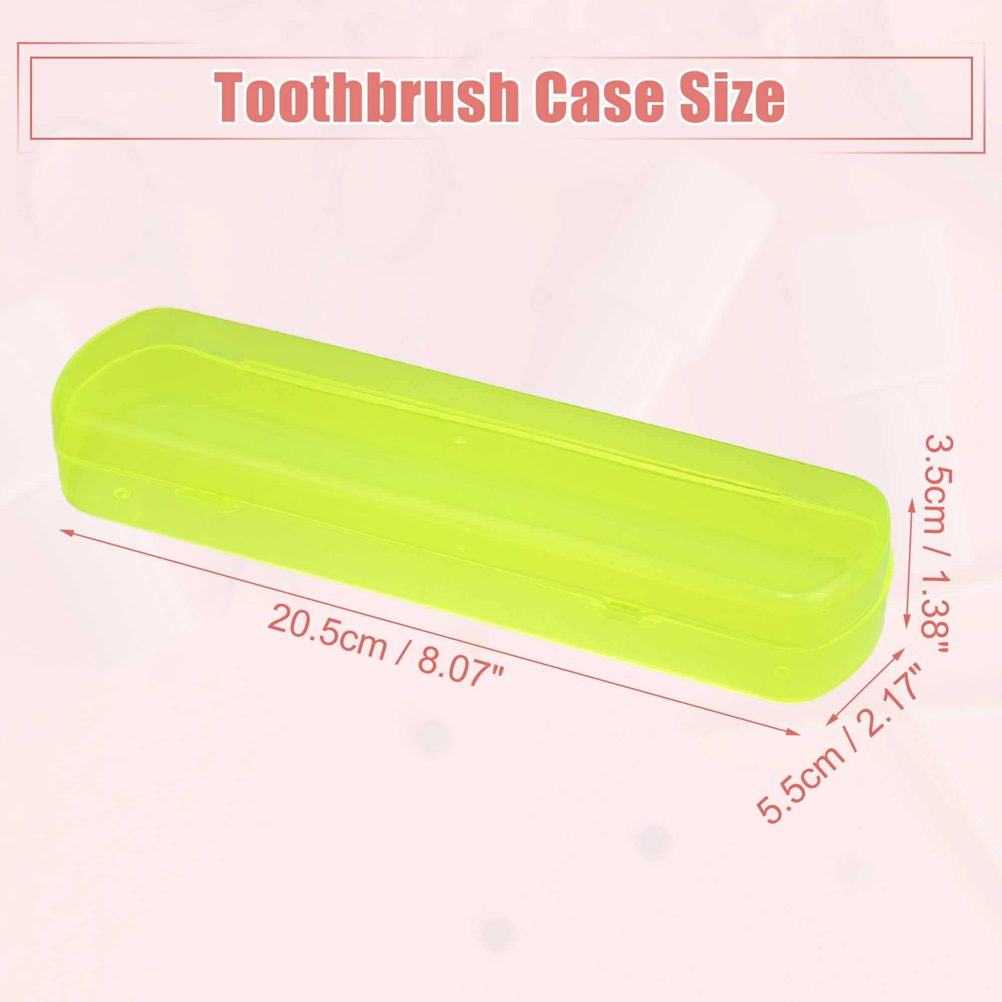 Unique Bargains Toothbrush Travel Case, Lightweight and Durable Holder for Travel Yellow