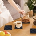 thumbnail image 7 of Multi-Shape Mdf Cork Coaster 4 Pieces Of Anti-Slip, Anti-Wear And Anti-Fouling 3.9in Easy To Clean And Stable Structure Argyle Plaid Darkslateblue_3 Square, 7 of 7
